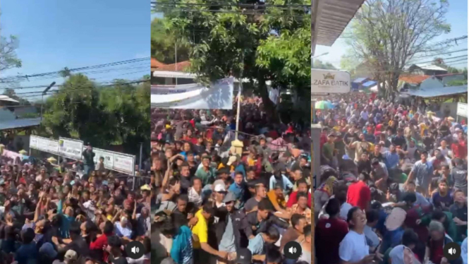 Warga Berdesakan dan Pingsan di Pekalongan 