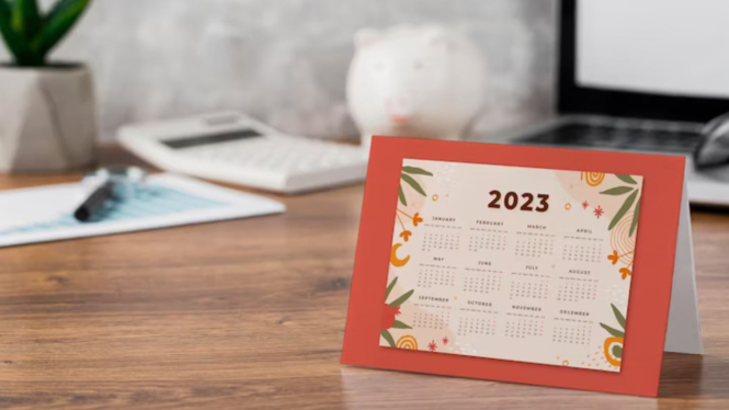 Ilustrasi kalender 2023