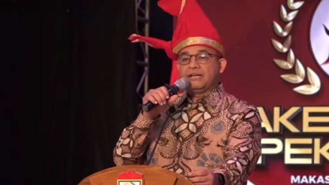 Anies Baswedan di Rakernas Apeksi di Makassar