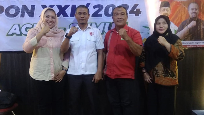 Pengprov PRSI Sumut, saat menggelar jumpa pers persiapan hadapi PON 2023