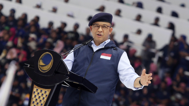 Anies Baswedan saat Acara Apel Siaga Perubahan Partai NasDem