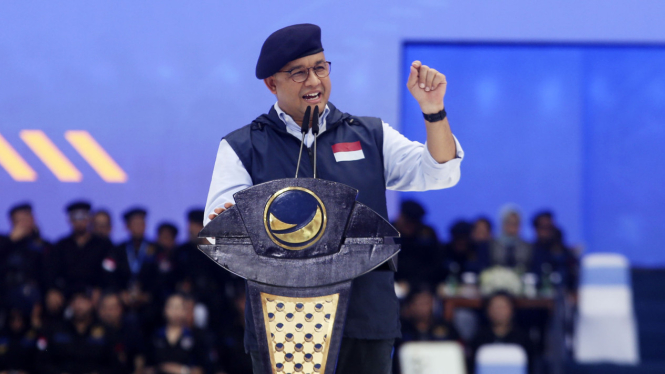 Anies Baswedan saat Acara Apel Siaga Perubahan Partai NasDem