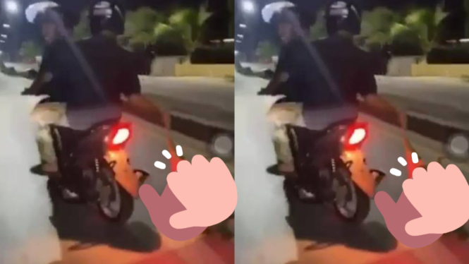 Anjing diseret pakai motor di Kendari