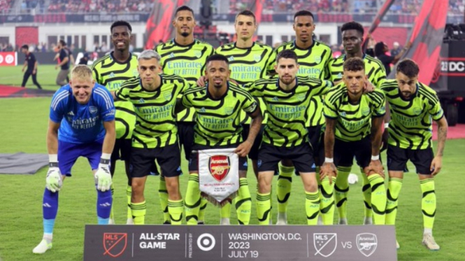 Arsenal saat melawan MLS All Stars