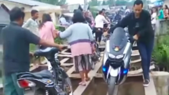 Jembatan Rusak di Kabupaten Sergai, Sumut