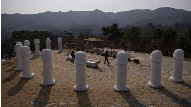 Taman Haesindang (Taman penis) Korea Selatan.