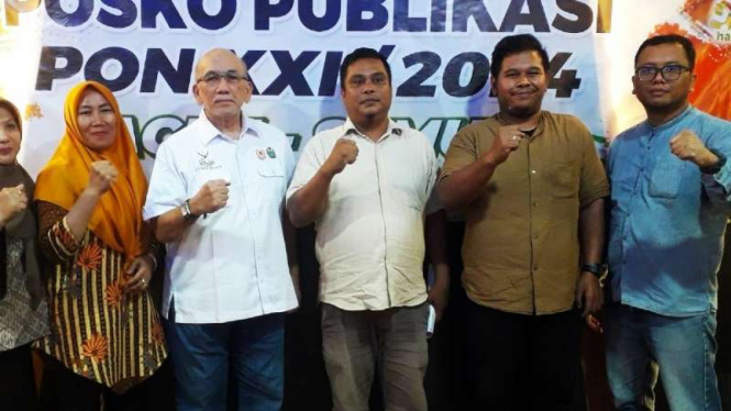  Porserosi Sumut saat menggelar jumpa pers persiapan hadapi PON 2024.