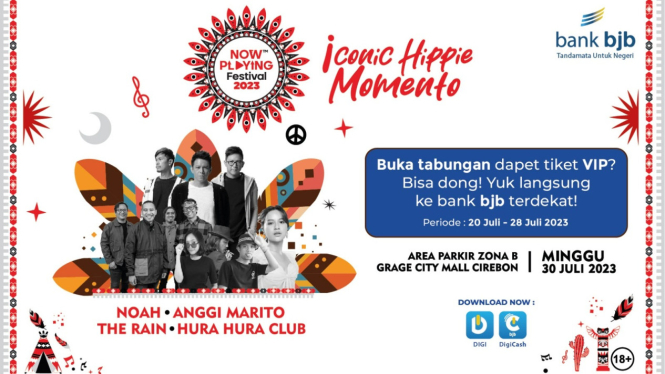 Now Playing Festival 2023 hadir di Cirebon, Minggu (30/07)