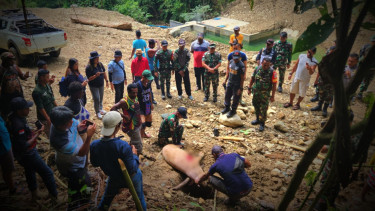 VIVA Militer: Bendungan yang ditemukan Satgas Yonif 132/Bima Sakti.