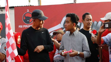 Gubernur Jawa Tengah Ganjar Pranowo dan Wali Kota Solo Gibran Rakabuming Raka