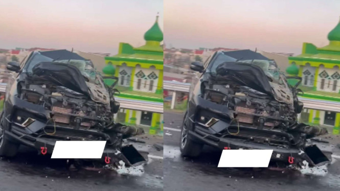 Tereka, Fortuner Ringsek Parah Kecelakaan di Tol Ir Sutami Makassar