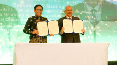 Penandatanganan MoU antara Asbanda dengan Kementerian Desa PDTT, Selasa (25/7)