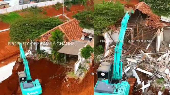 Rumah Viral di Tol Cijago Seksi 3B Kini Rata dengan Tanah.