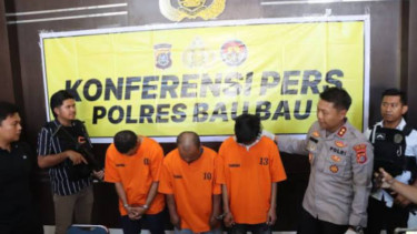 Polres Baubau gelar jumpa pers kasus penganiayaan terhadap wartawan 