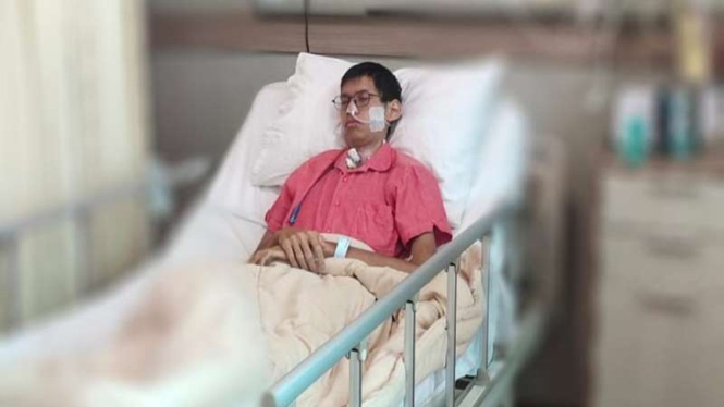 Mahasiswa bernama Sultan Rifat Alfatih yang terjerat kaber fiber optik