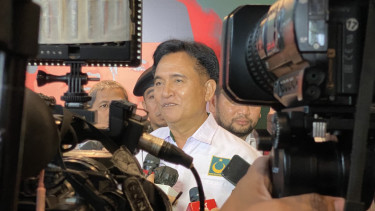 Ketua Umum PBB Yusril Ihza Mahendra di acara Milad ke-25 PBB di ICE BSD