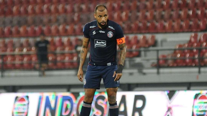 Pemain Arema FC Gustavo Almeida