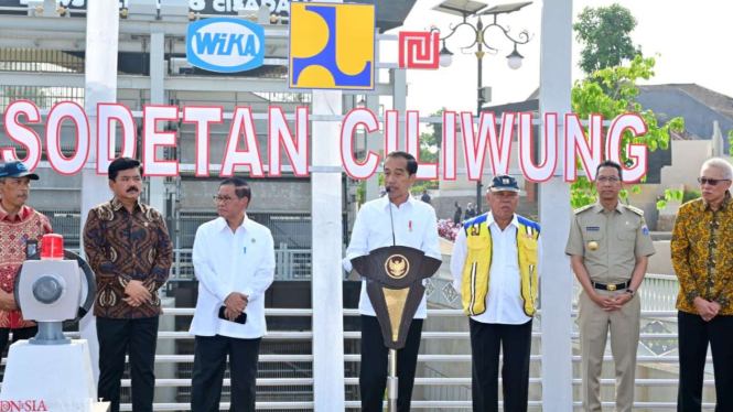 Presiden Jokowi Resmikan Sodetan Ciliwung