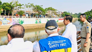 Presiden Jokowi Resmikan Sodetan Ciliwung
