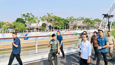 Presiden Jokowi Resmikan Sodetan Ciliwung
