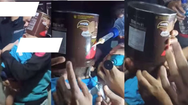 Kaleng Biskuit Terjabak di Kepala Seorang Bocah