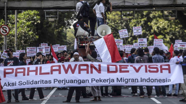 Pekerja Migran Indonesia Gelar Aksi Demo