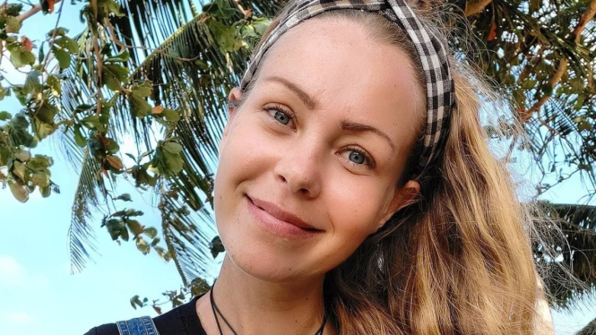 Influencer Vegan Zhanna Samsonova. 