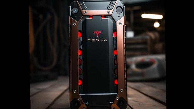 Akun parodi Elon Musk mengunggah foto dari Tesla Phone.