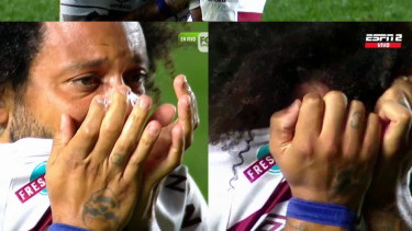Marcelona menangis usai patahkan kaki lawan