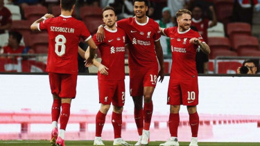 Pemain Liverpool rayakan gol Cody Gakpo