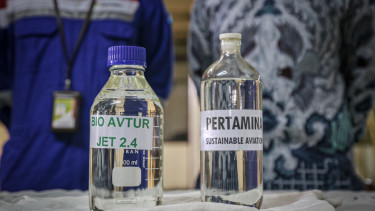 Sustainable Aviation Fuel yang dipasok Pertamina untuk pesawat bermesin jet.