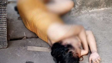 Wanita dengan minidress yang ditemukan tidur di Jalan,