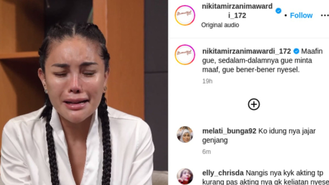 Nikita Mirzani nangis