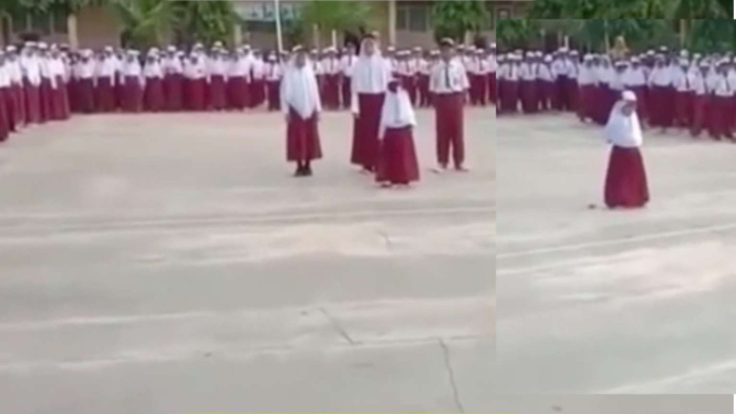 Viral Anak Kelas Satu Jadi Pemimpin Upacara