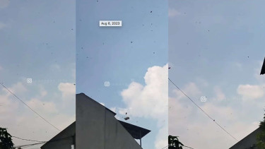 Sampah Berterbangan di Langit Depok