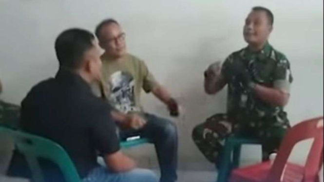 Kompol Teuku Fathir dan Penasehat Hukum Kodam I Bukit Barisan, Mayor Dedi H