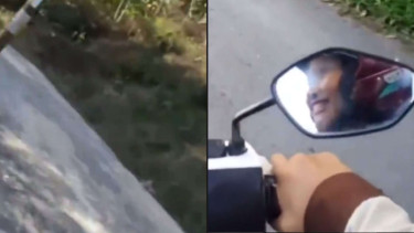 Pengendara Motor Ini Berdoa Agar Tuhan Yesus Beri Keselamatan Saat Rem Blong