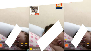 Penjual Ketiduran Saat Jualan Tas di Live Platform Dangang Online