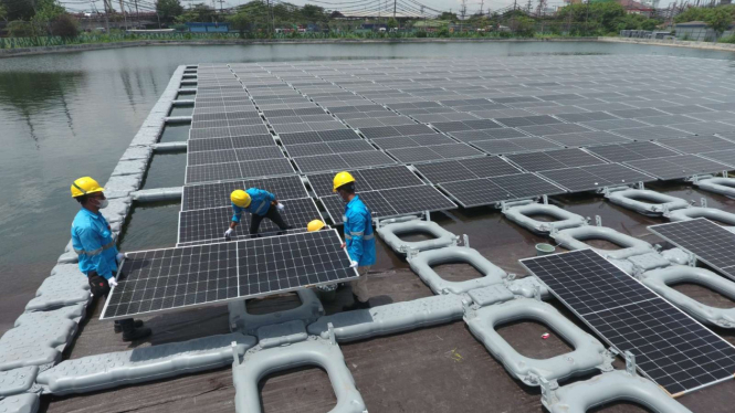 PLTS yang digarap PLN Indonesia Power. (foto ilustrasi)