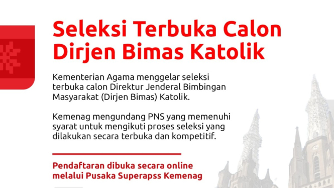 seleksi terbuka calon dirjen bimas Katolik