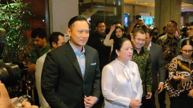 Puan Maharani Hadiri Peluncuran Buku dan Ultah Ketum Demokrat AHY
