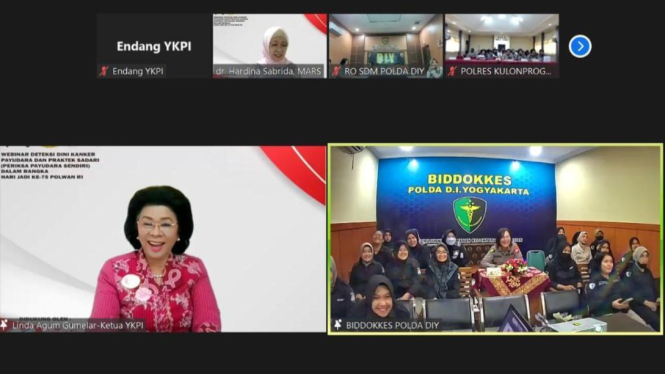 Webinar mengenai Sosialisasi Deteksi Dini Kanker Payudara dan Praktek SADAR