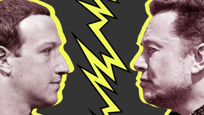 Mark Zuckerberg dan Elon Musk.