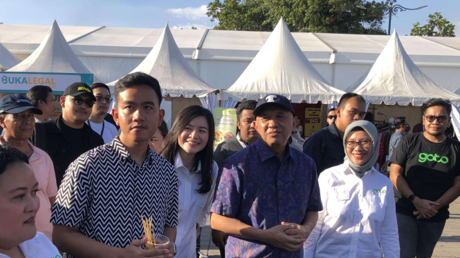 Wali Kota solo, Gibran Rakabuming dan Menteri Koperasi dan UKM Teten Masduki