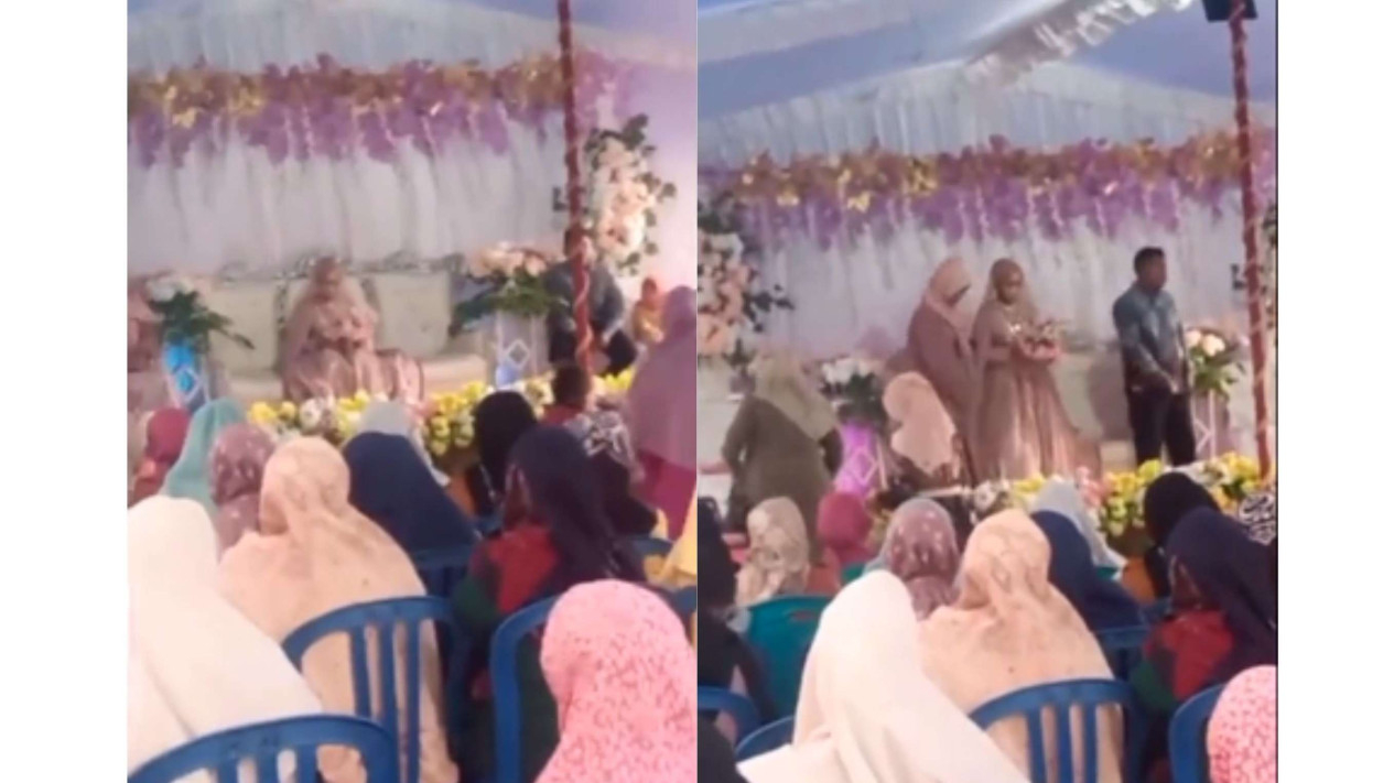 Foto Mempelai Pria Kabur Usai Akad Nikah Pengantin Wanita Duduk