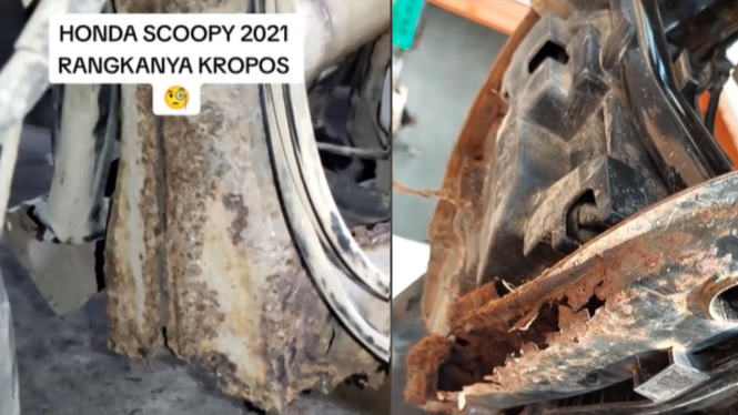 Rangka sepedamotor Honda kropos