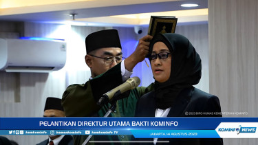 Pelantikan Fadhilah Mathar sebagai Dirut BAKTI Kementerian Kominfo.