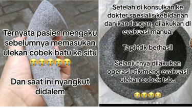 Kasus seorang wanita gunakan cobek sebagai mainan seks.