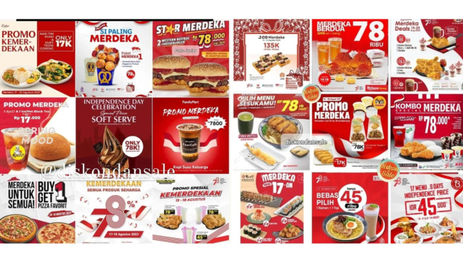 Berbagai promo kemerdekaan RI ke-78