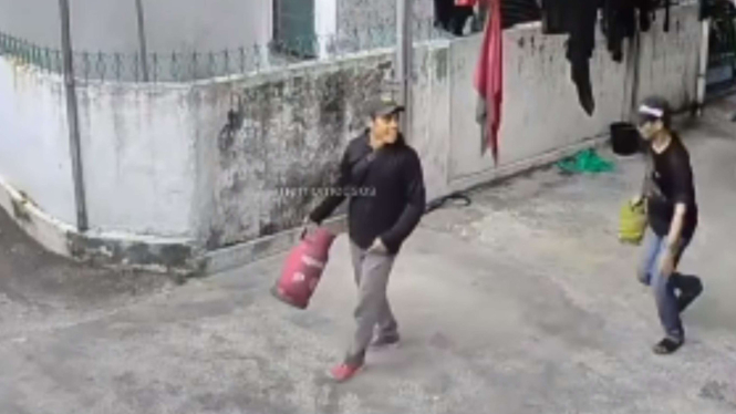 Maling tabung gas kabur usai kepergok ibu-ibu